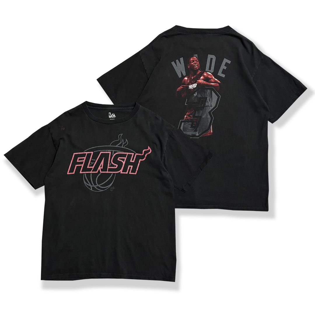 Dwyane Wade 【Miami Heat】 Numbering T-shirt. Majestic