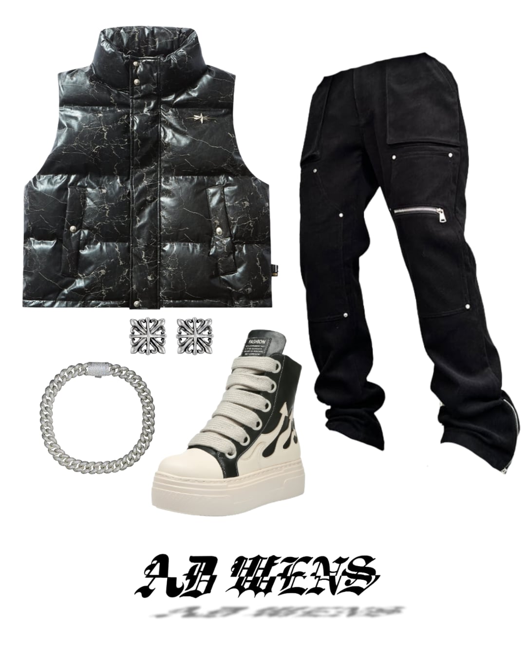 【お得なコーデ販売】クラックダウンベスト(OU0007) × ライニングシャギーコーデュロイパンツ(P00001)