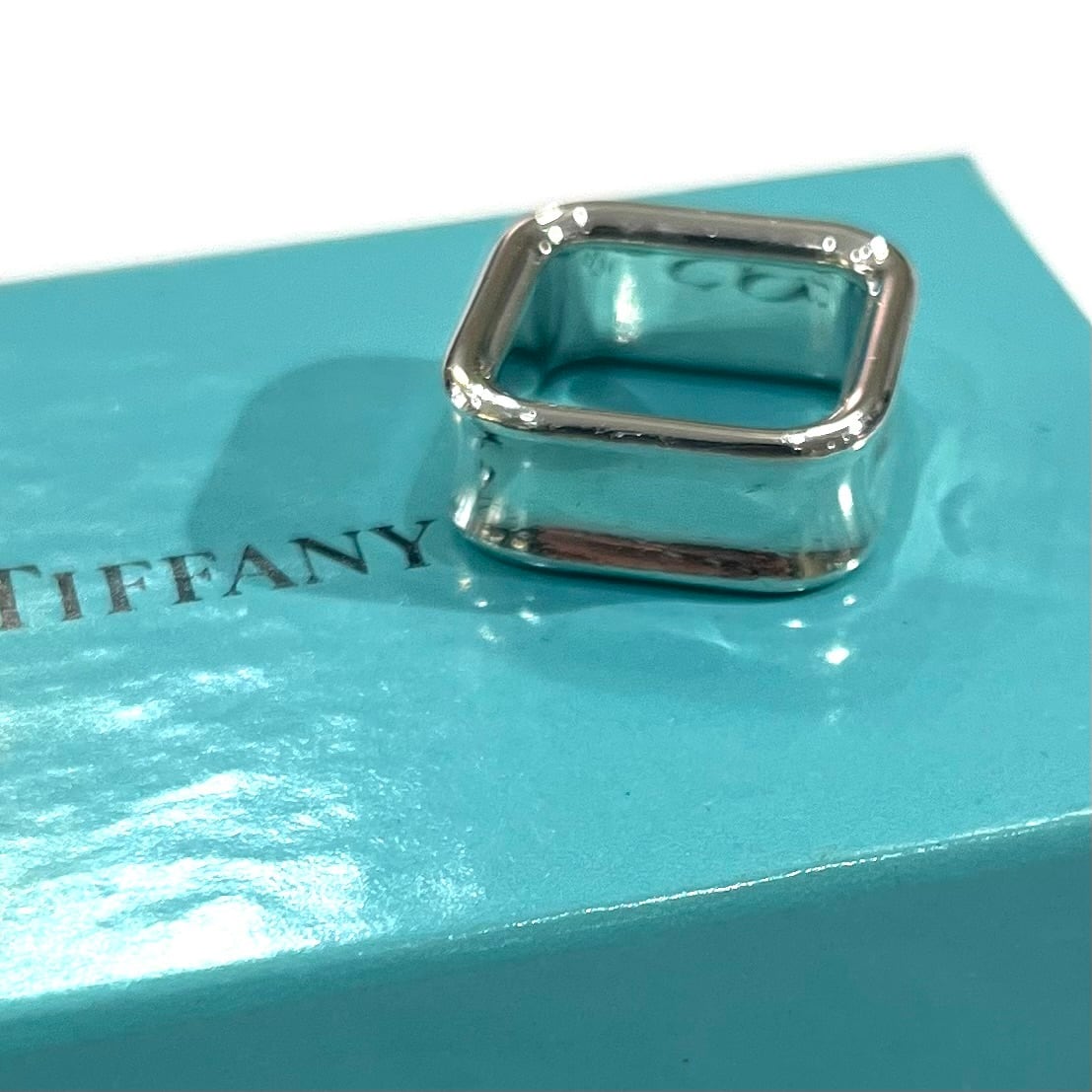 TIFFANY&CO.】【9-10号】2697 T&CO 1837 スクエアリング／シルバー925