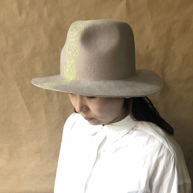 Wool FEDORA HAT × stitch【受注生産／Build to order】ウール フェドラハット × ステッチ 帽子