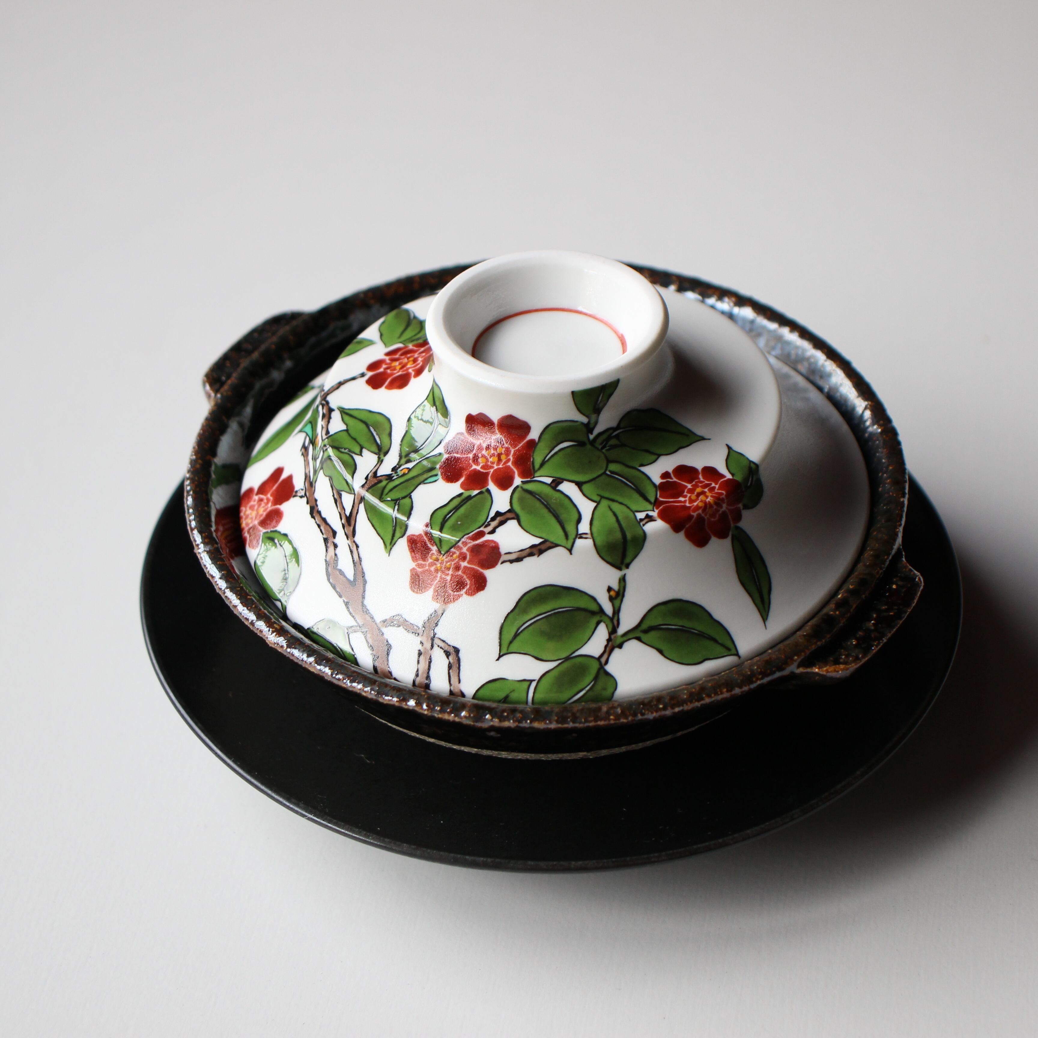 有田焼 五色 目玉焼鍋（台皿付） | 芦屋貴兆陶家 online shop