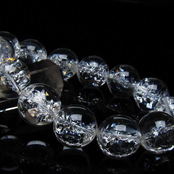 アイリスクォーツ 水晶 ブレスレット 18mm 一点物 おまかせ便 111-35498