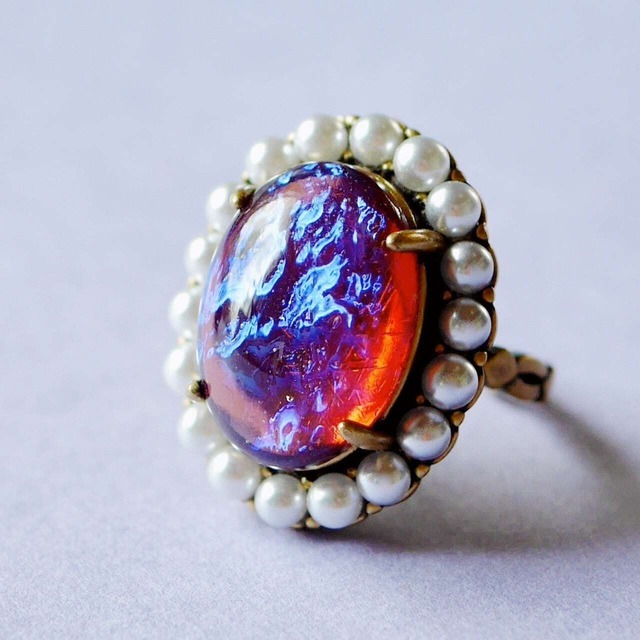 Dragons Breath with Glass Pearl Ring