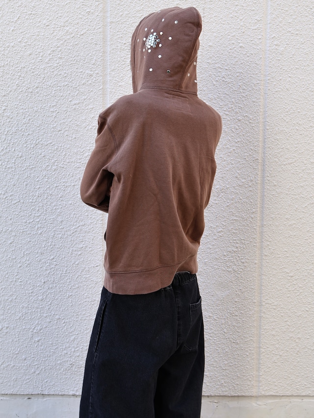 【Hannah Creak/26aw】Studded Hoodie gap body khaki