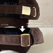 corduroy lettering cap/brown
