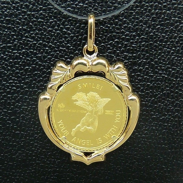 24金】K24エンジェルコイン×純金1/25oz ペンダントトップ | meilstudio