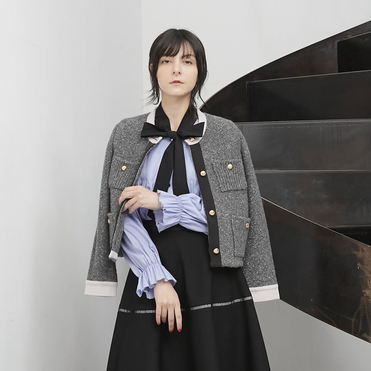 ディディグランジェ　ノースリーブ ニットワンピース　クリーニング済み ディディグランジェ ノースリーブ ニットワンピース