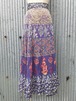 Indian cotton handblock print wrap skirt / インド綿 ハンドブロックプリント ラップスカート