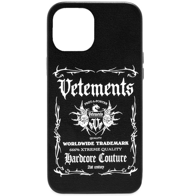 【VETEMENTS】'BLACK LABEL'' IPHONE CASE 12 PRO MAX