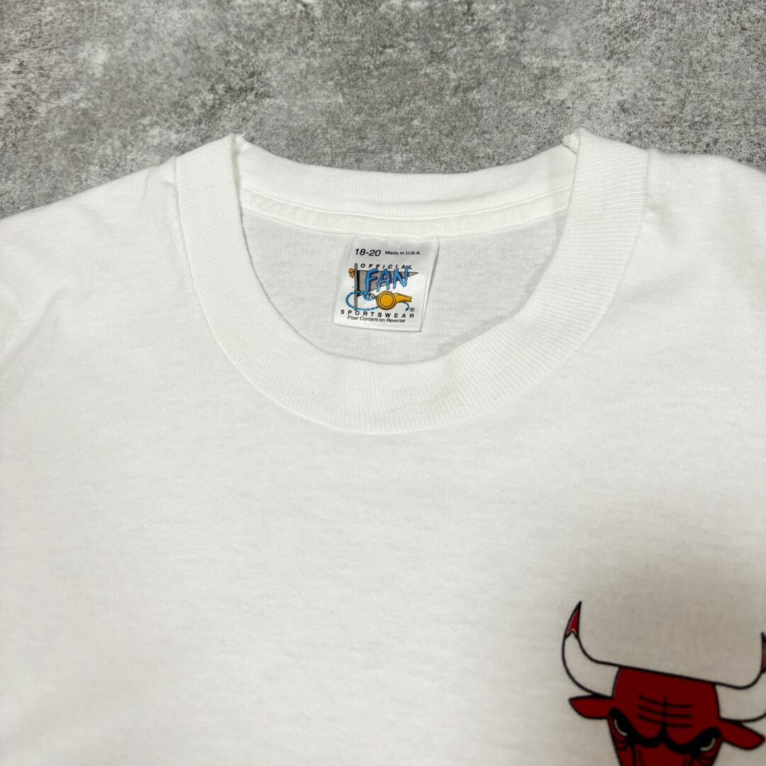 90's シカゴ・ブルズ プリントTシャツ OFFICIAL FAN SPORTSWEAR 【公式】am341 NBA古着ショップ