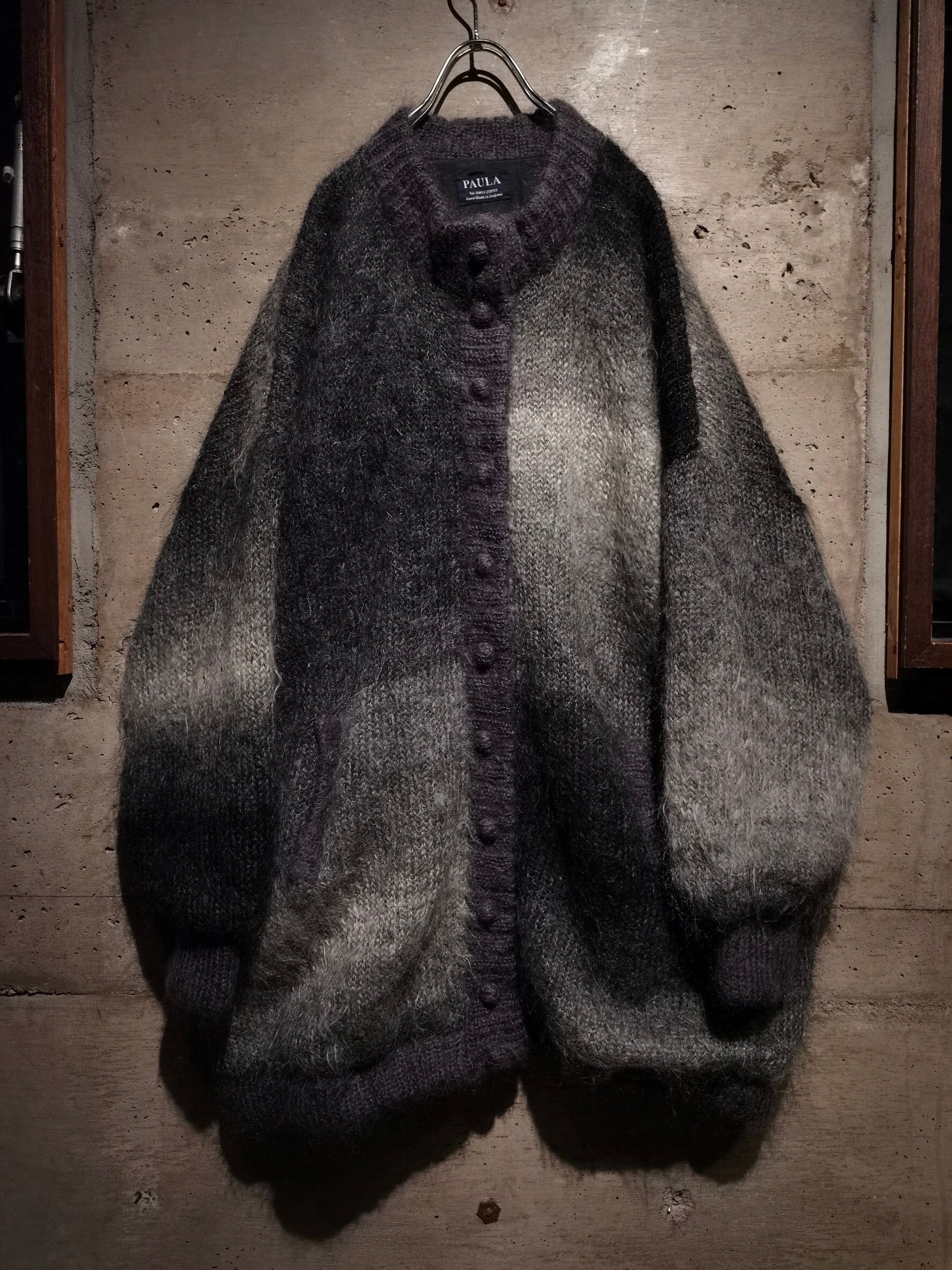 Caka】Beautiful Monotone Gradation Vintage Mohair Mix Knit Jacket 