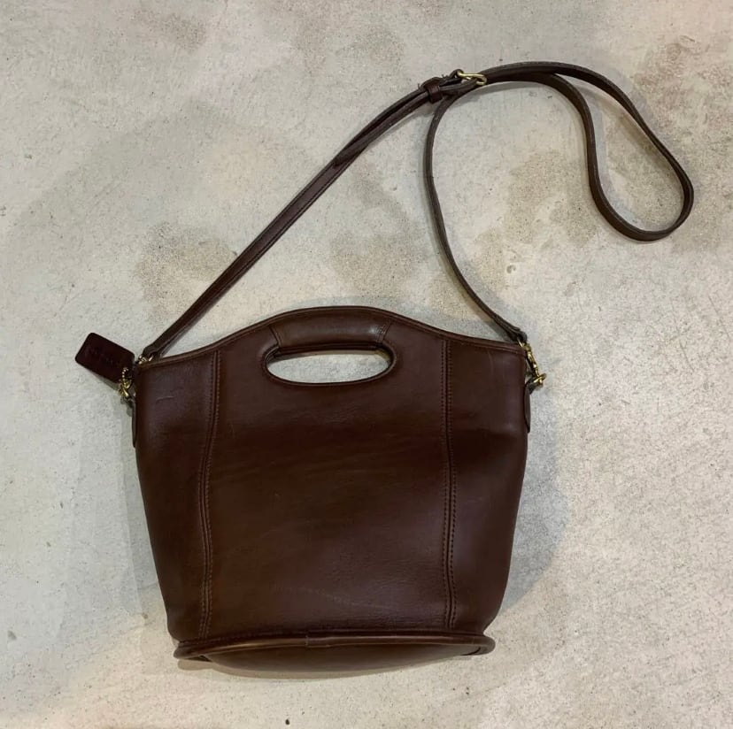 美品 COACH オールドコーチ レザーショルダーバッグ ブラウン ...