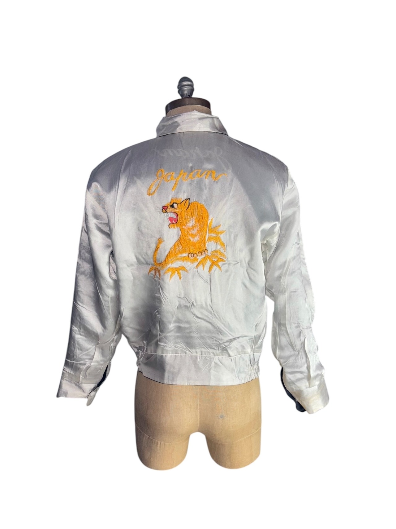 vintage 1950’s black cotton reversible souvenir jacket “Tiger, Dragon, Hawk”