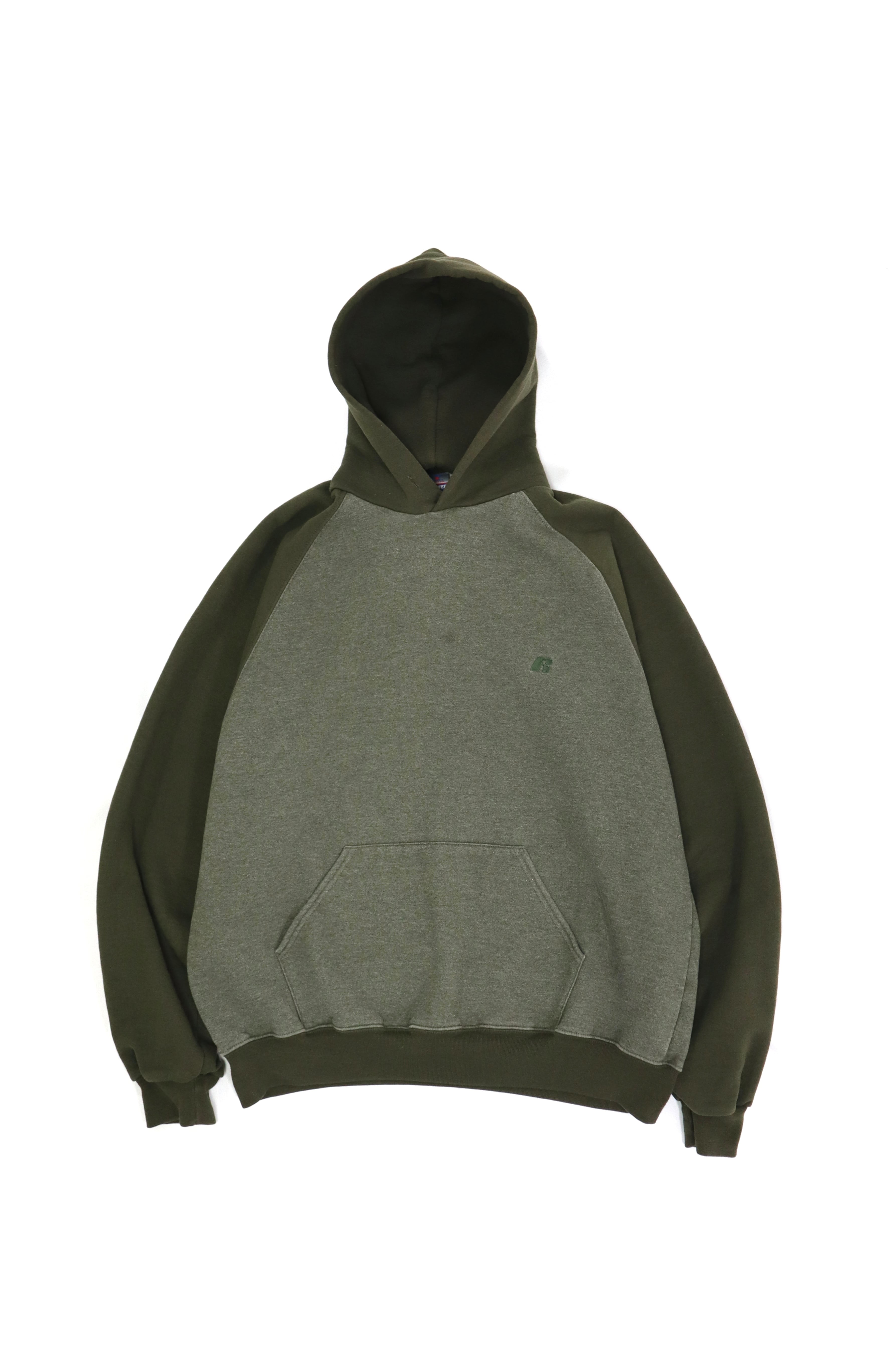 00s RUSSELL ATHLETIC ZIP UP HOODIE Vintage 2000s Russell Athletic Faded Black Zip Up Hoodie Men\u0027s 2XL  Distressed