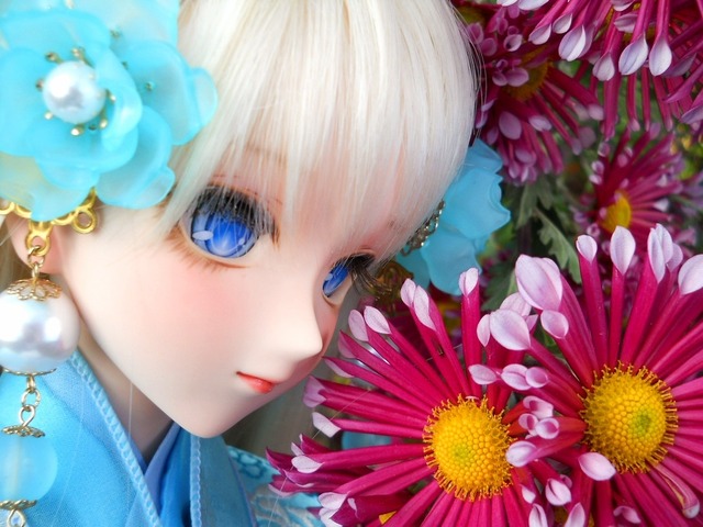 22mmレジンアイ　目覚めの刻　　青　半球ベース型　＃２