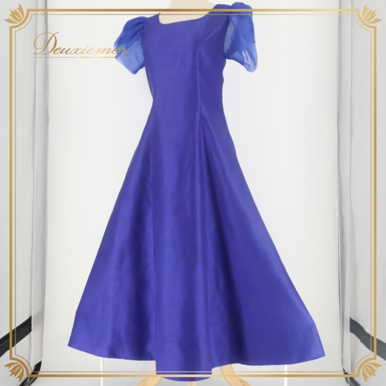 フラダンス 衣装 ワンピース ドレス ブルー系 ワンカラー シンプル 無地 透け感 かわいい 華やか 鮮やか 明るい きれい 大人っぽい 上品 青 ハワイアン アロハ フラ ダンス レッスン 練習 フレア おしゃれ カジュアル 軽やか