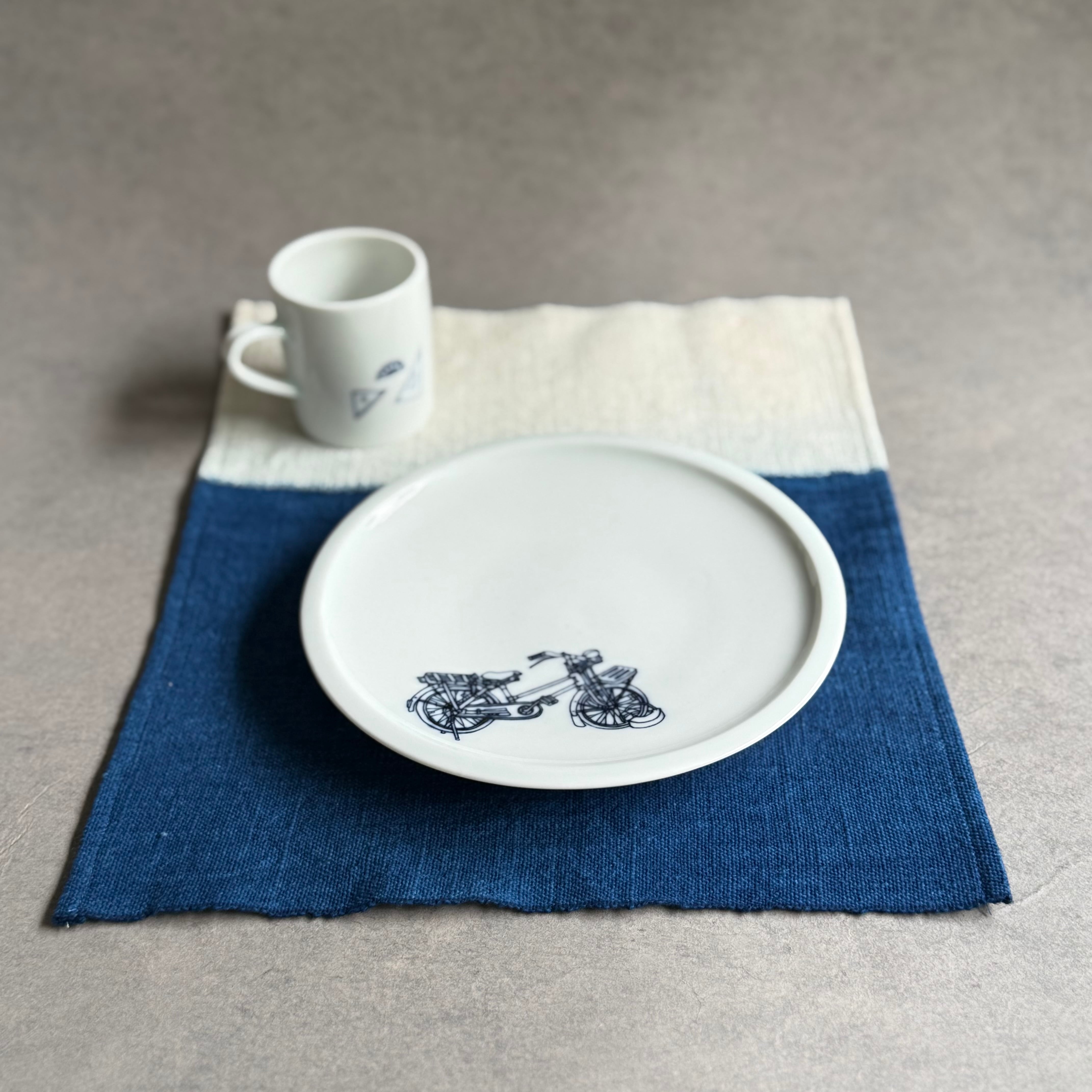 熊本充子 リム皿・6A 古い自転車と岡持ち | gallery 一白
