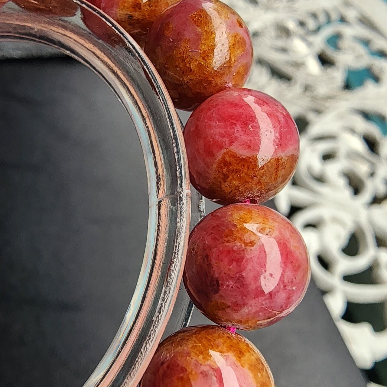 SU098《no.1》】バイカラーロードナイト 天然石 | 天然石ラズベリー