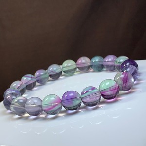 A83.透明☆グラデーションフローライト ブレスレット