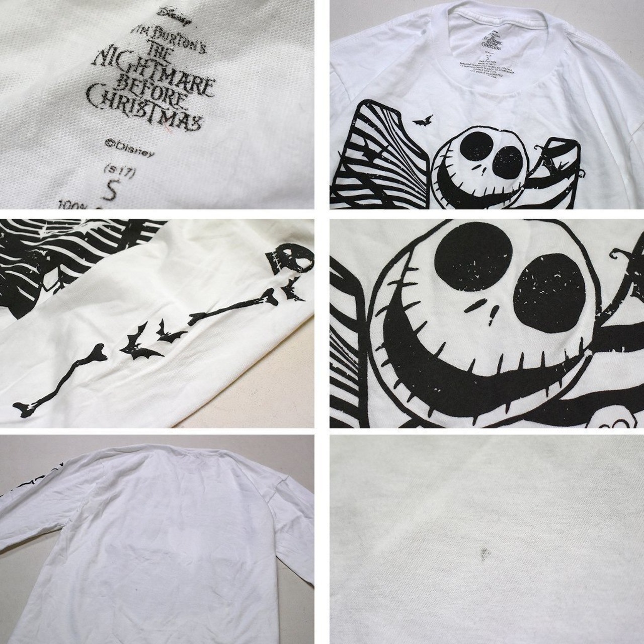 1点物◇ナイトメアビフォアクリスマス長袖ロンTシャツ古着Sメンズ 
