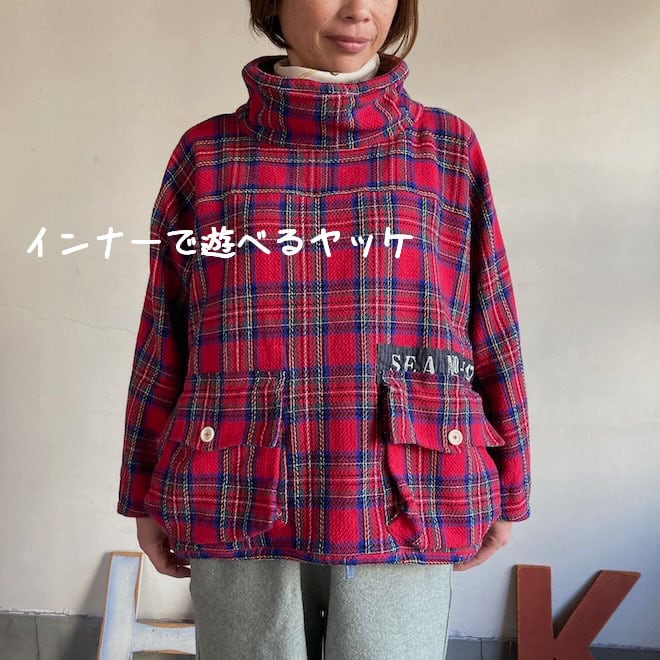 アルピーノスタンドヤッケ Girl's タータンチェック 53JK109 サイズF