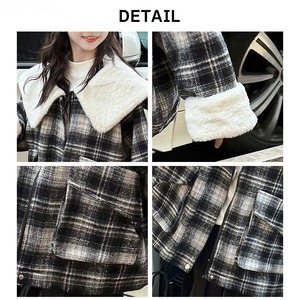 【送料無料】 子供服 キッズ 女の子 秋冬 アウター 韓国 チェック柄 コート 裏地付き フリース おしゃれ かわいい 小学生 中学生 通学 ラペルコート 大人可愛い 大人女子