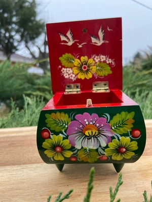 ペトリキフカ・ジュエリーボックス 9cm（ホメンコ）