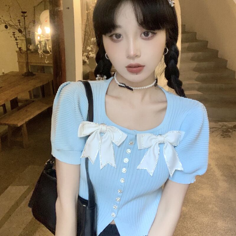 ショートTシャツ サマートップス 大人ガーリー スウィート キュート カジュアル 夏物 スーパーモール19583797880