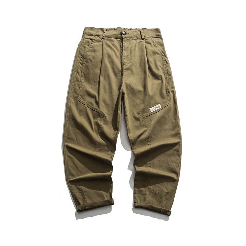 【新作】【送料無料】 Yidao Vintage 20 Autumn Simple Pure Color Retro National Trend Loose Straight Pants Men's All-match Pants-Alibaba レトロ オータム 秋物 ピュア ビンテージ hip6-161123634265126