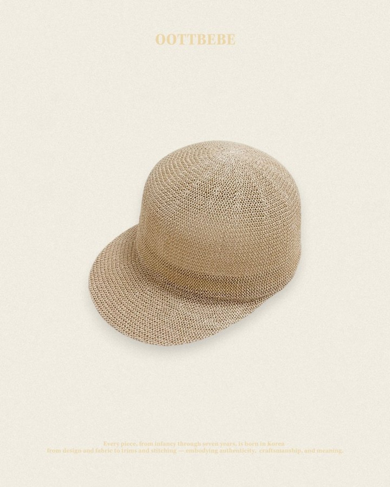 [oottbebe] Round paper cap / [오뜨베베] 동글지사캡