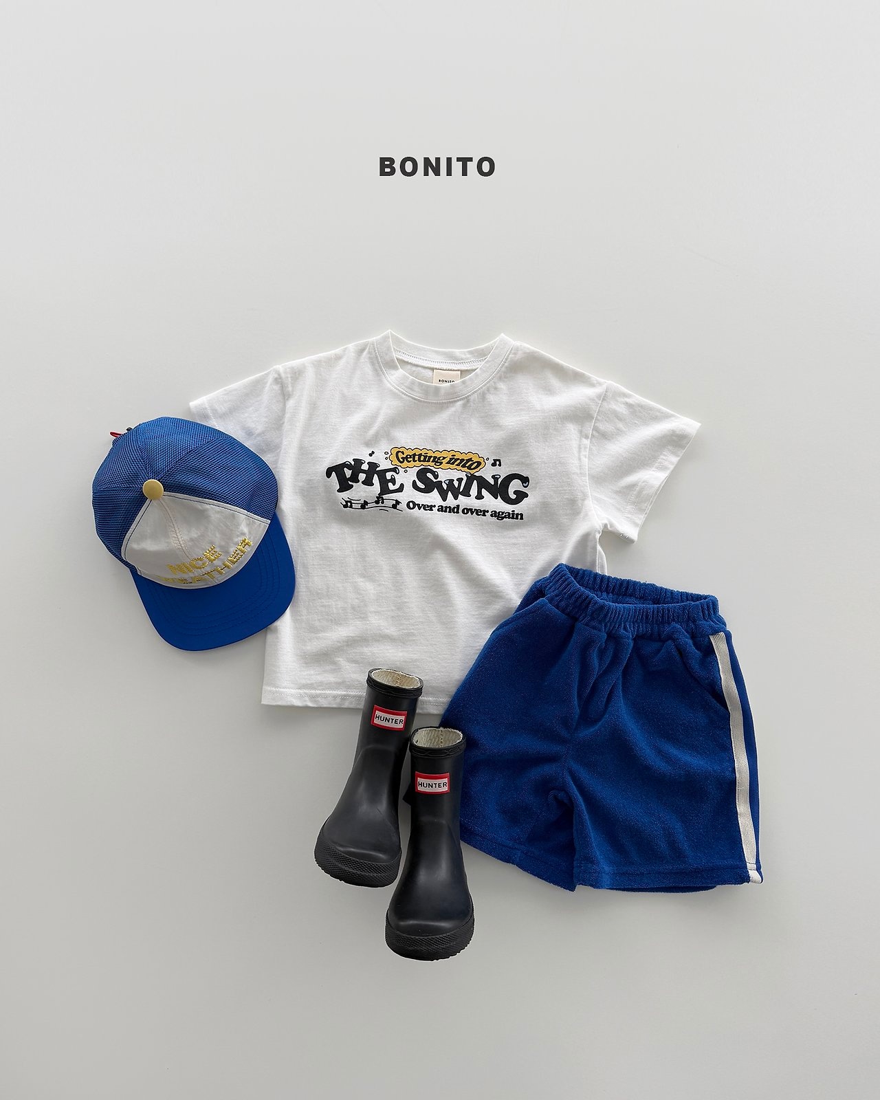 [BONITO] Terry Line Tape Shorts (JS/JM) / [보니토] 테리라인테잎반바지 (JS/JM)