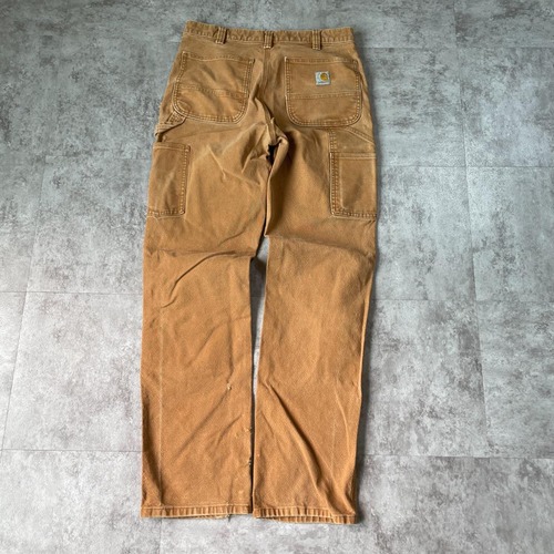 20s ブラウン ダブルニー カーハート Carhartt 32×34 詳細写真14