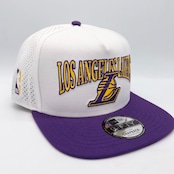 NEW ERA 9FIFTY A-Frame NBA 2-Tone ロサンゼルス・レイカーズ ホワイト トゥルーパープルバイザー M/L
