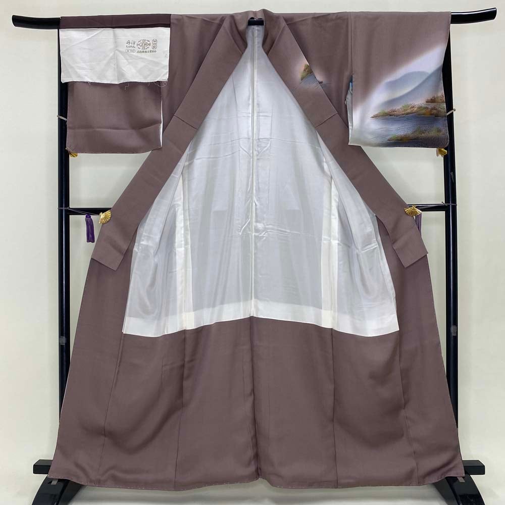 訪問着 中古 薄鼠色 鼠色 幅広 大きめ 古典 裄丈67cm 身丈164cm 結婚式 着物 入学式 卒業式 礼装 3115 訪問着 中古 薄鼠色 鼠色 幅広 大きめ 古典 裄丈67cm 身丈164cm 結婚式