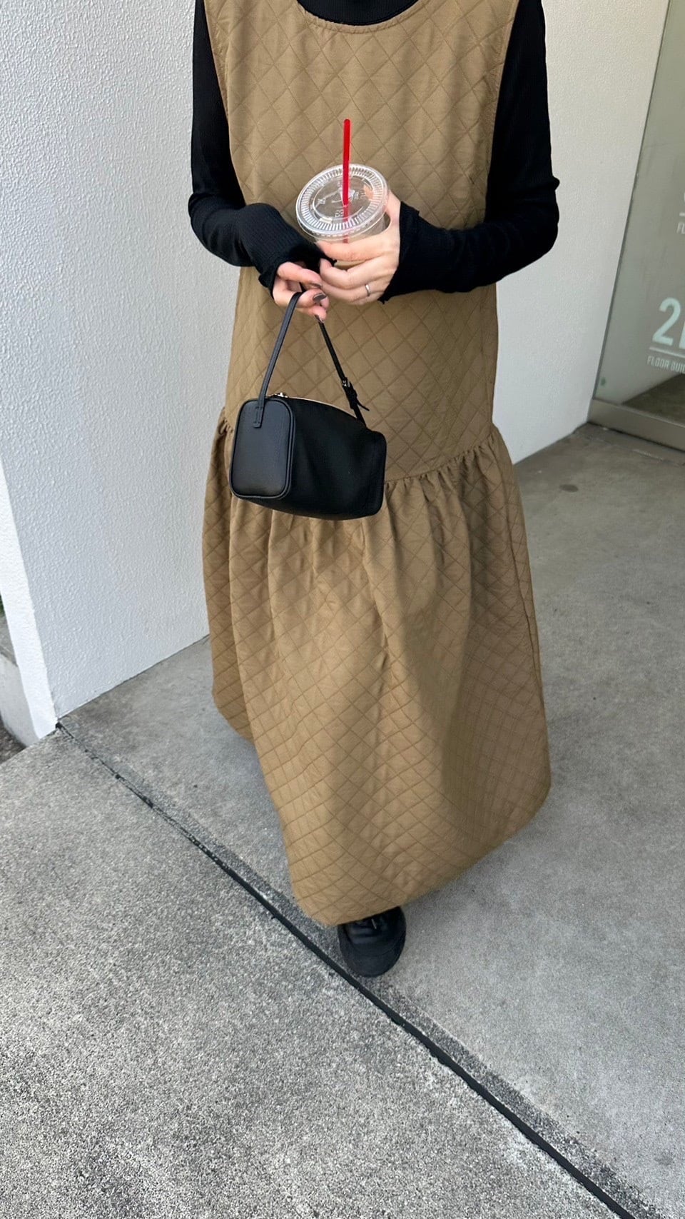 【AGAWD】バックベルトワンピース