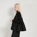 スカラップデザイン ペプラムジップベスト
