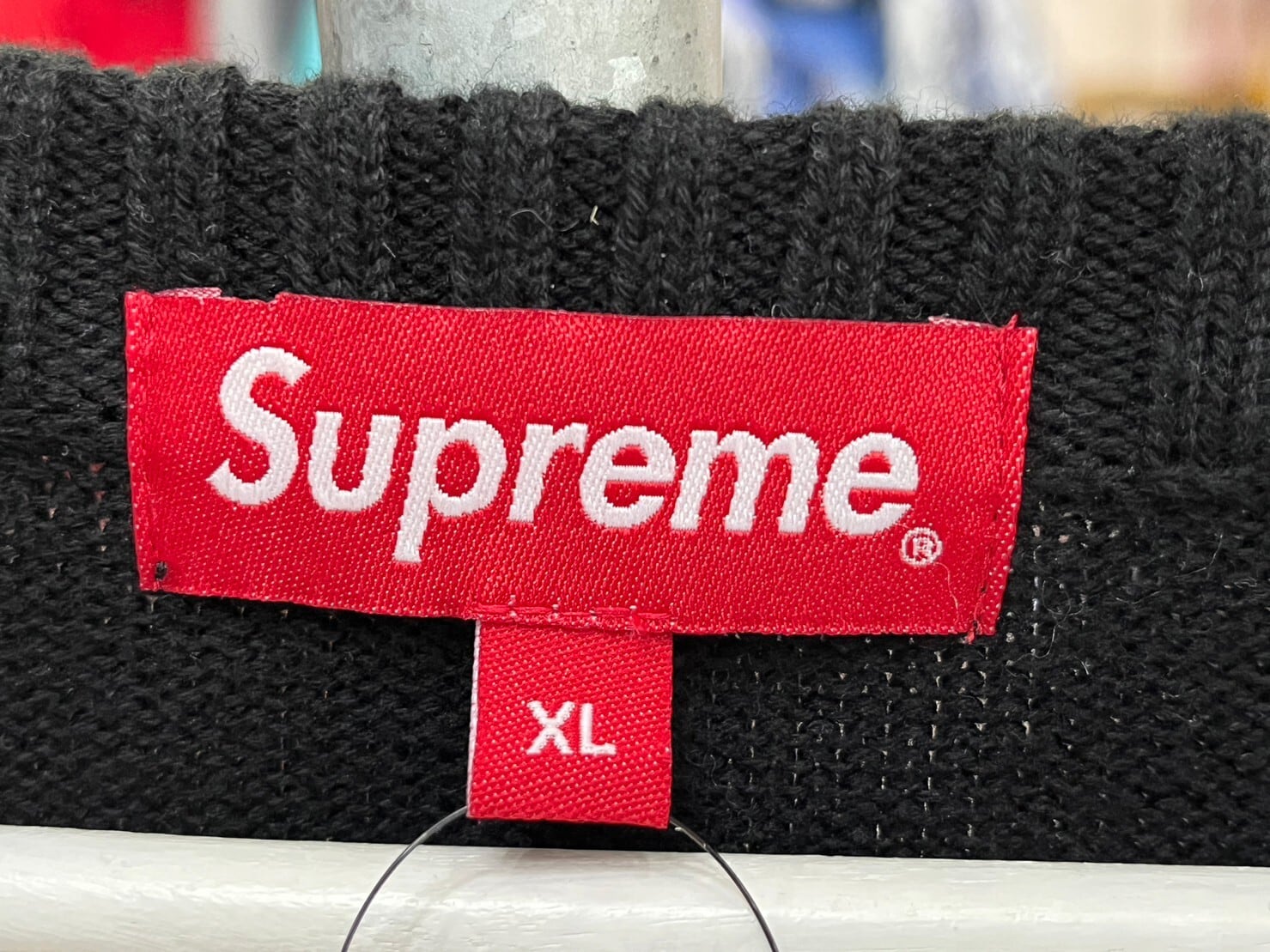 Supreme TONAL PANELED SWEATER BLACK XL 72381 | BRAND BUYERS OSAKA