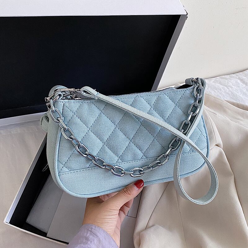 ネットレッドレディーススモールバッグ2020ニューウェーブファッションワイルドダイヤモンドショルダーバッグインエインチェーン脇の下バッグ Tiancai_Wing_Bag6267816