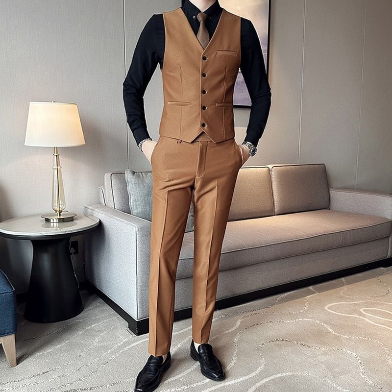 メンズスーツ ベスト付きシングルボタンスーツ SU0084 | Pay ID