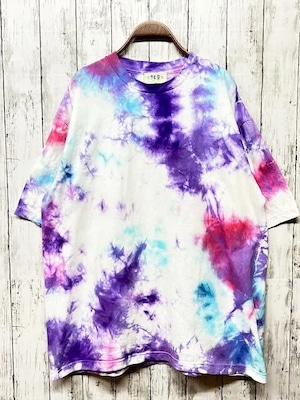 タイダイ染め Tie-dye ビッグシルエット Tシャツ　XLサイズ　ミックス　Hippies Dye HD21-21