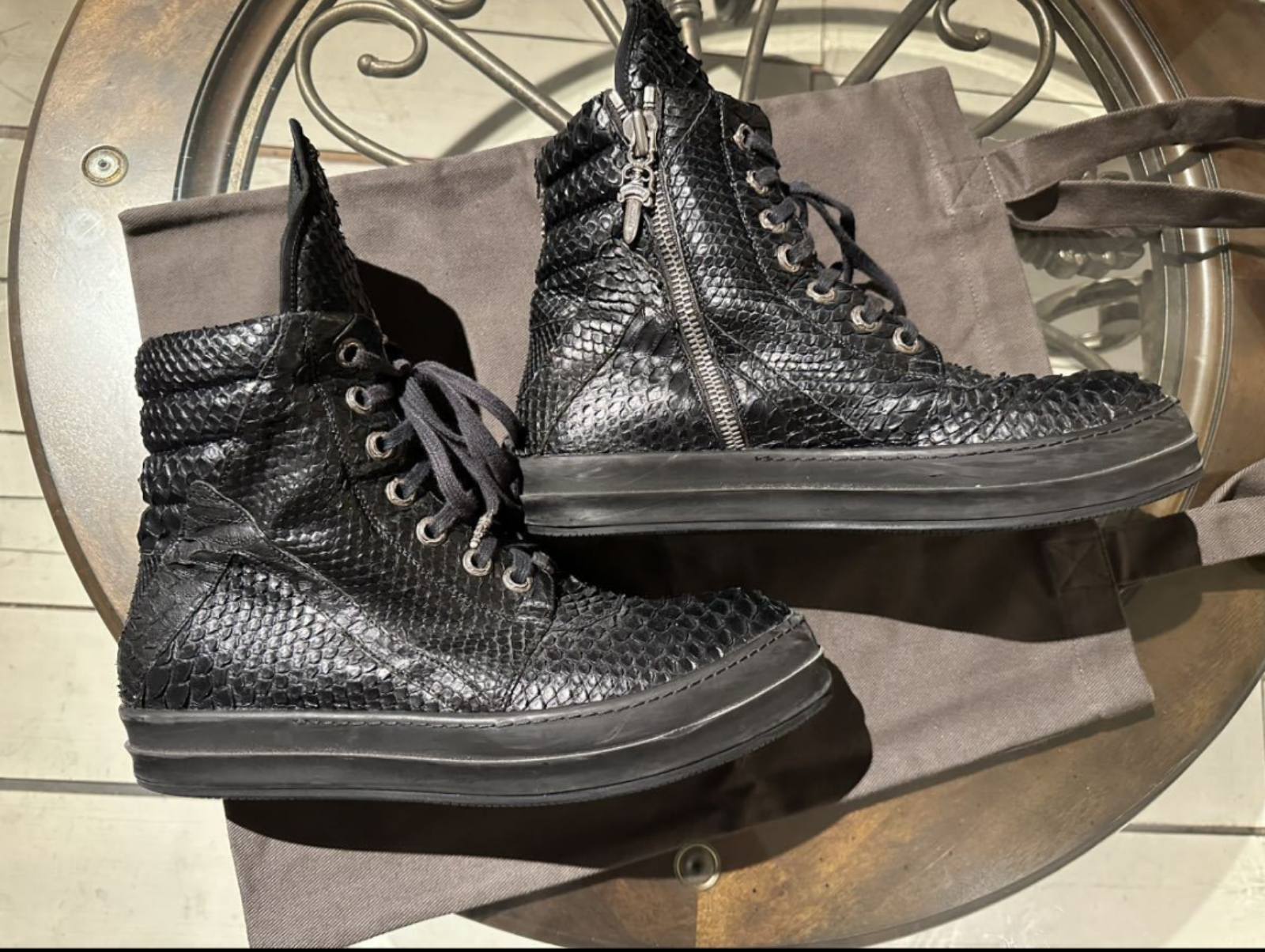 CHROME HEARTS クロムハーツ リックオウエンス パイソンレザー CHROME HEARTS クロムハーツ リックオウエンス パイソンレザー
