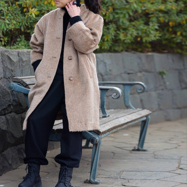 【MADE IN FRANCE】WEINBERG ラマウールシングルコート "MANTEAU SANS COL"