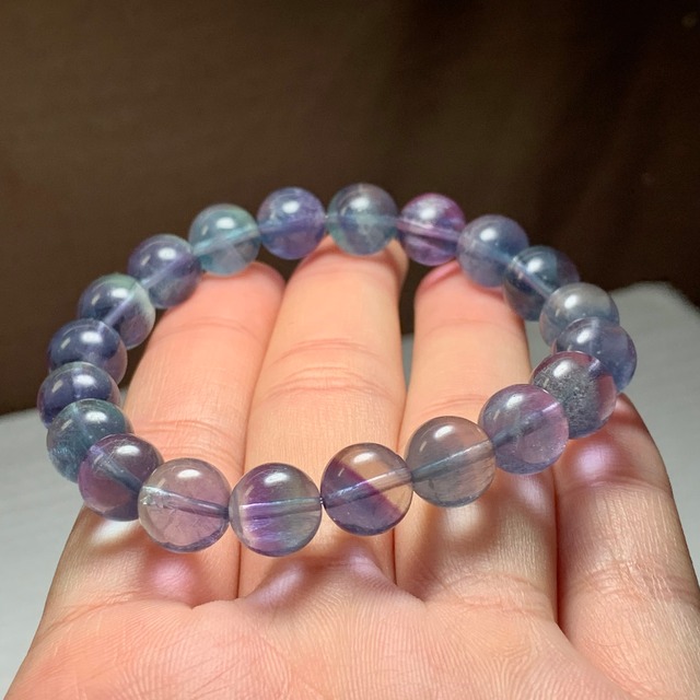 7.透明度高☆美グラデーションフローライト・ブレスレット