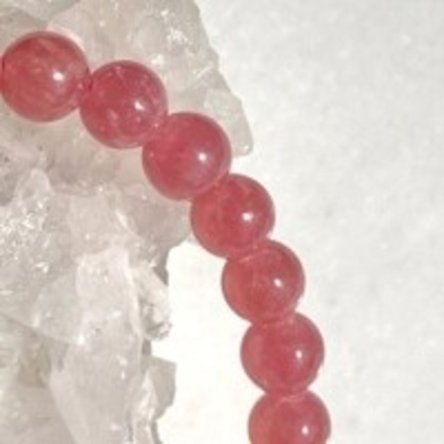 【高品質】【超美石】アルゼンチン産　インカローズ　7ｍｍ　ブレスレット（要サイズ確認）　6523