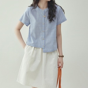 asymmetrical hem shirt　10879