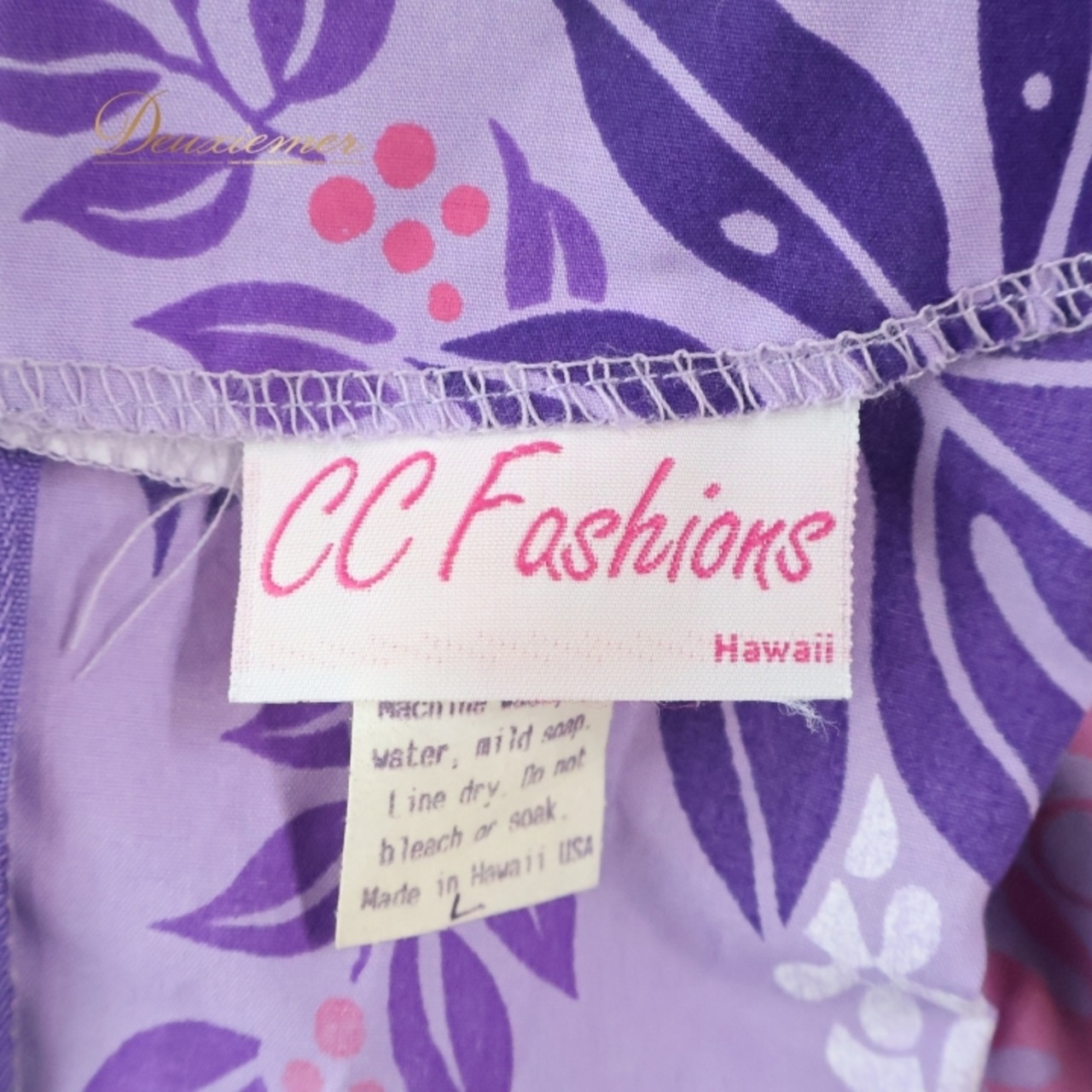 フラダンス 衣装 ワンピース ドレス パープル系 CC Fashions ハワイ製 ハワイアンプリント プルメリア柄 花柄 植物柄 ハワイアン アロハ フラ ダンス フリル レッスン 練習 ピンク系 ホワイト系 紫 ピンク 白 かわいい 華やか 鮮やか 上品 おしゃれ フラダンスドレス ハワイアンワンピース フェス用 レディース衣装 おしゃれドレス パーティードレス かわいい花柄 ダンスレッスン用 ワンピースドレス フリル付きドレス おしゃれ着 プルメリアデザイン