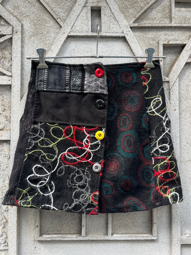 "PATCHWORK MINI SKIRT" /made in ITALY