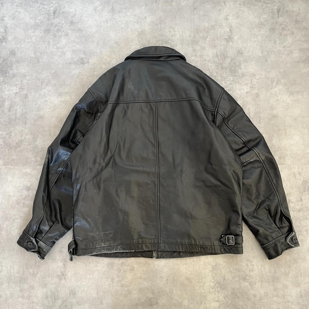 オールドギャップ GAP レザージャケット ブルゾン 短丈 黒 XL 12207