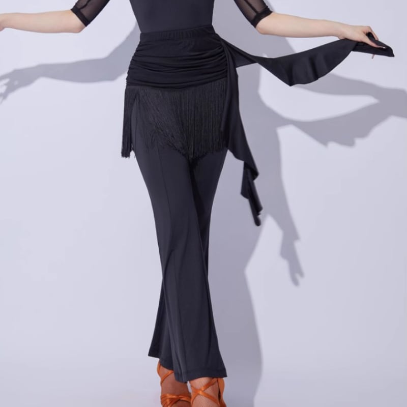 フリンジデザイン フレアロングパンツ ds1033