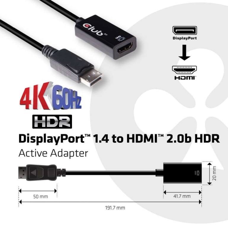 DisplayPort 1.4 to HDMI 2.0b HDR（ハイダイナミックレンジ）対応 4K 60Hz 変換アダプタ | BearHouse